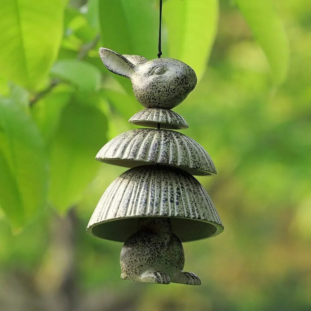 NEW Hoop Skirt Rabbit Wind Chime 10.5